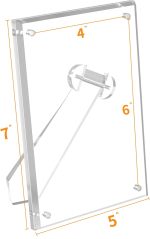 4x6 Picture Frame, Acrylic Clear Photo Frame with Magnets for Tabletop Display, 2 Pack - Image 2