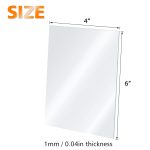 Plexiglass Sheets Acrylic Sheets 12 Pack of 4x6’’ 0.04 Thick Clear Plastic Cast Transparent Plexi Glass for Crafting Projects, Replacement Picture Frame Glass, DIY Display, Easy to Cut - Image 2