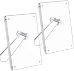 4x6 Picture Frame, Acrylic Clear Photo Frame with Magnets for Tabletop Display, 2 Pack