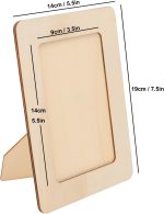 36 Pack Unfinished Wooden Picture Frames Set with 4x6 inch Photos, Wooden Frames for Crafts, Standing Postcard & Photos Picture Frame Set –Suitable for Crafts DIY, Souvenir Decoration - Image 2