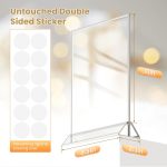 8.5X11 Sliver Frames Acrylic Sign Holder Double-Sided Sliver Picture Frames for Menu Holder Wedding Table Number Holder Christmas Photo Frames with Removable Sticky Dots -6 Pack - Image 2
