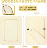 4 Pack Wooden Picture Frames for Crafts, 4x6 Inch Wood DIY Picture Frame for Crafting & Painting, Unfinished Standing Photo Frame as Decorations, School Art Projects, Birthday Gifts - Image 2