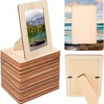 36 Pack Unfinished Wooden Picture Frames Set with 4x6 inch Photos, Wooden Frames for Crafts, Standing Postcard & Photos Picture Frame Set –Suitable for Crafts DIY, Souvenir Decoration