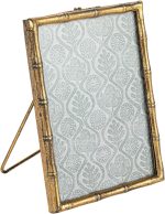 Large Metal and Reclaimed Wood Photo Frame, Gold