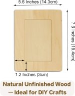 Wooden DIY Photo Frame 4" x 6" Pack of 2 - Image 2