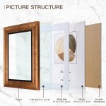5x7 Picture Frames Set of 4 Rustic Retro Photo Frame with HD Plastic Cover for Wall Mount and Tabletop Display Family Friends Wedding Gift - Image 2