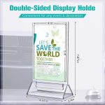 36 Pack Acrylic Sign Holder 4 x 6 Inches, Plastic Clear Table Display Holder Double Sided Menu Display Stands T Shaped Card Picture Frames for Office, Weddings, Meetings, Hotels - Image 2