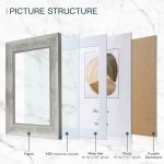 5x7 Picture Frames Set of 4 Rustic Retro Photo Frame with HD Plastic Cover for Wall Mount and Tabletop Display Family Friends Wedding Gift - Image 2