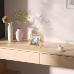4x4 Floating Picture Frame, Gold Small Photo Frame, Metal Pressed Flowers Desk Picture Frame with Glass, Great for Photos, Gift, Pictures, Wedding, Portraits - Image 2