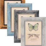 5x7 Picture Frames Set of 4 Rustic Retro Photo Frame with HD Plastic Cover for Wall Mount and Tabletop Display Family Friends Wedding Gift
