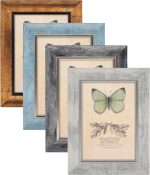 5x7 Picture Frames Set of 4 Rustic Retro Photo Frame with HD Plastic Cover for Wall Mount and Tabletop Display Family Friends Wedding Gift