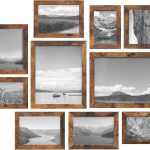 Picture Frames, Collage Picture Frames Set of 10, Two 8x10, Four 5x7, Four 4x6, Photo Frame for Wall Gallery Decor, Table Display, Christmas Gift, Rustic Brown URPF010X01